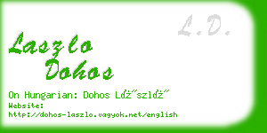 laszlo dohos business card